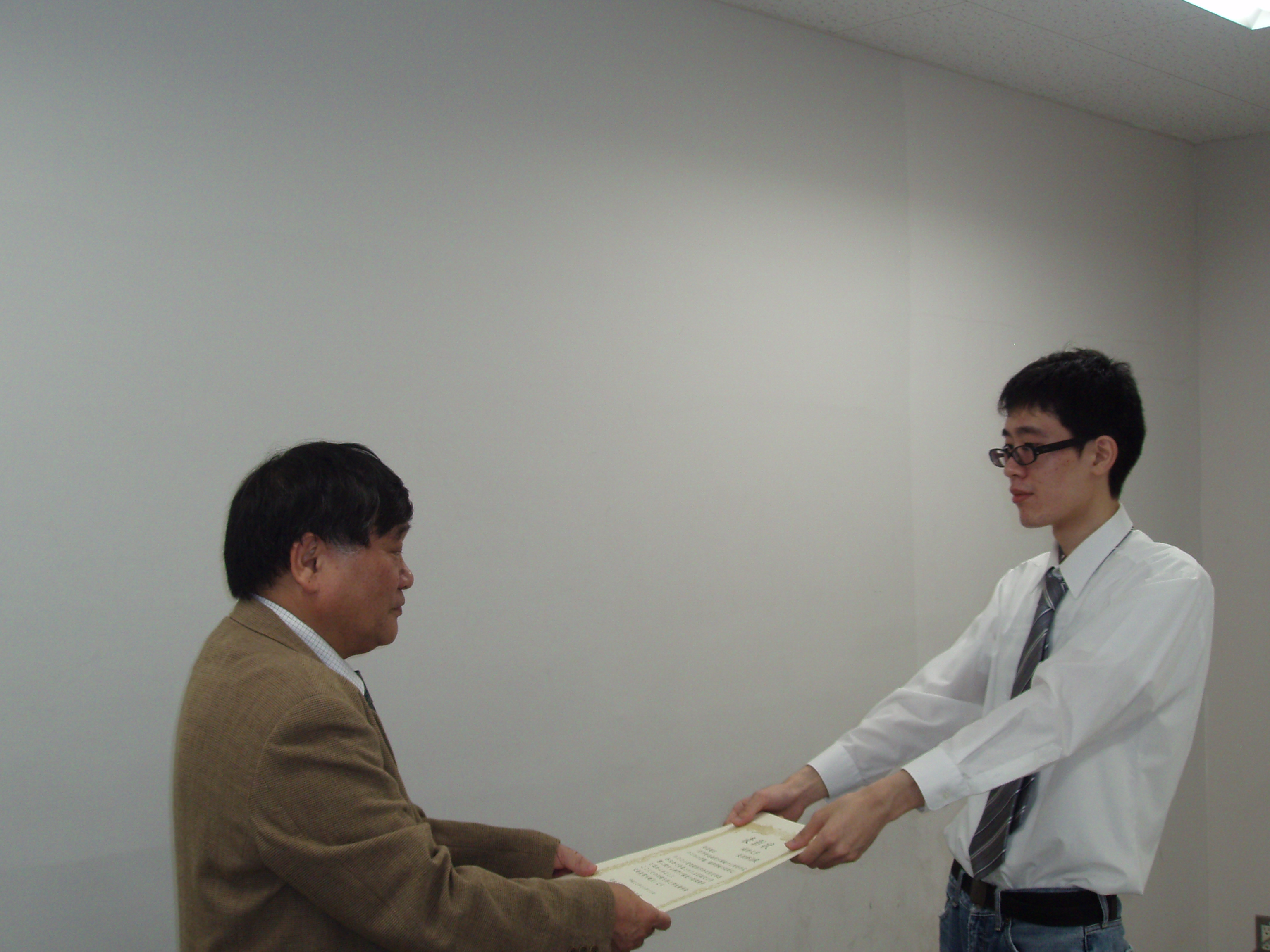長田さん（右），森川先生（左）
